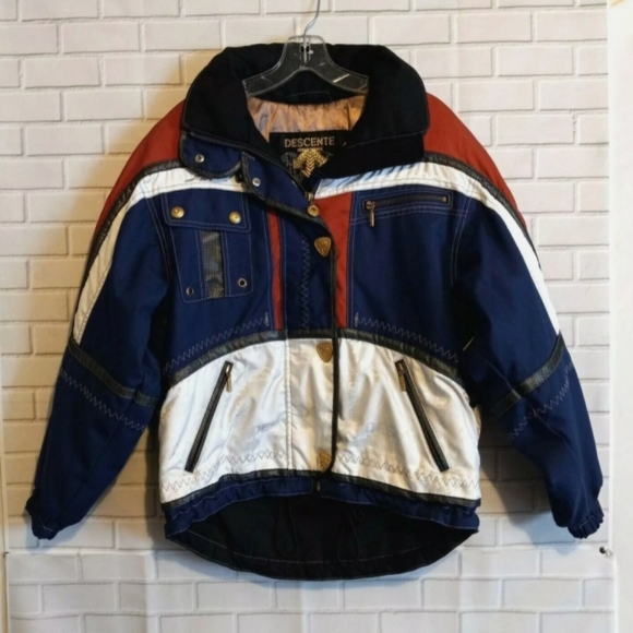 Descente Jackets & Blazers - Vtg Descente Women's FDX Hooded Red White Blue Racing Ski Snow Winter Jacket 4